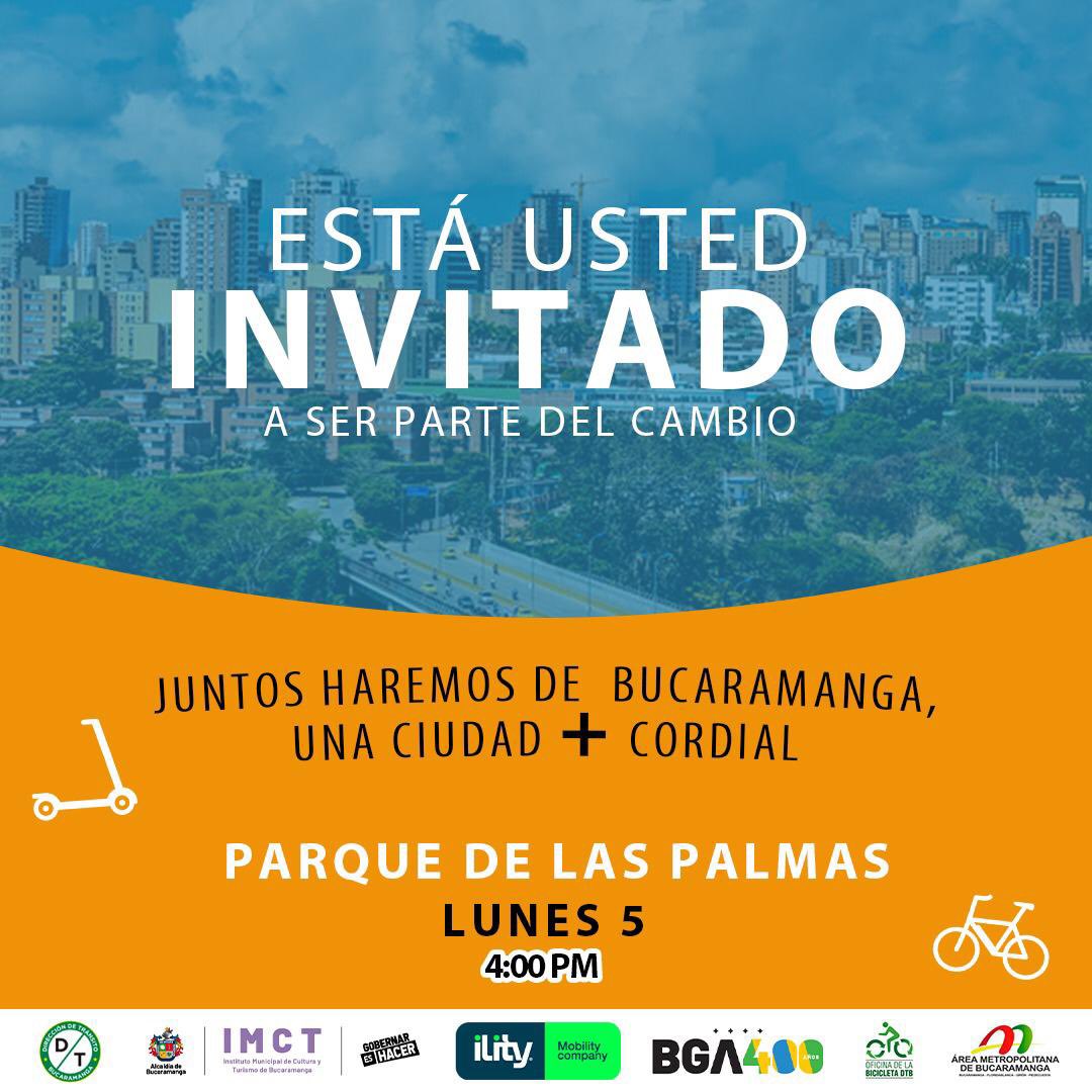 Recuerda, juntos haremos de Bucaramanga una ciudad más cordial, únete a ser parte del cambio🍃🚴🏻‍♀️