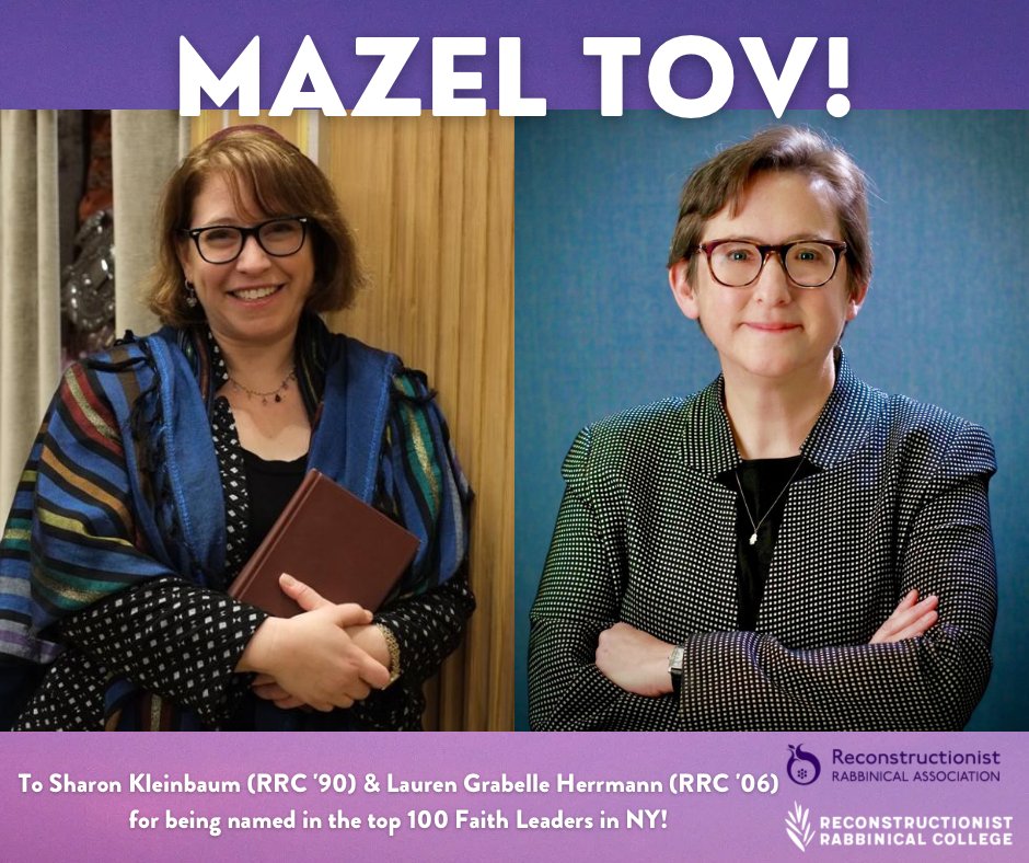 Mazel Tov to Sharon Kleinbaum (RRC '90) &amp; Lauren Grabelle Herrmann (RRC '06) for being namd in the top 100 Faith Leaders in NY!

See the full list here: cityandstateny.com/power-lists/20…