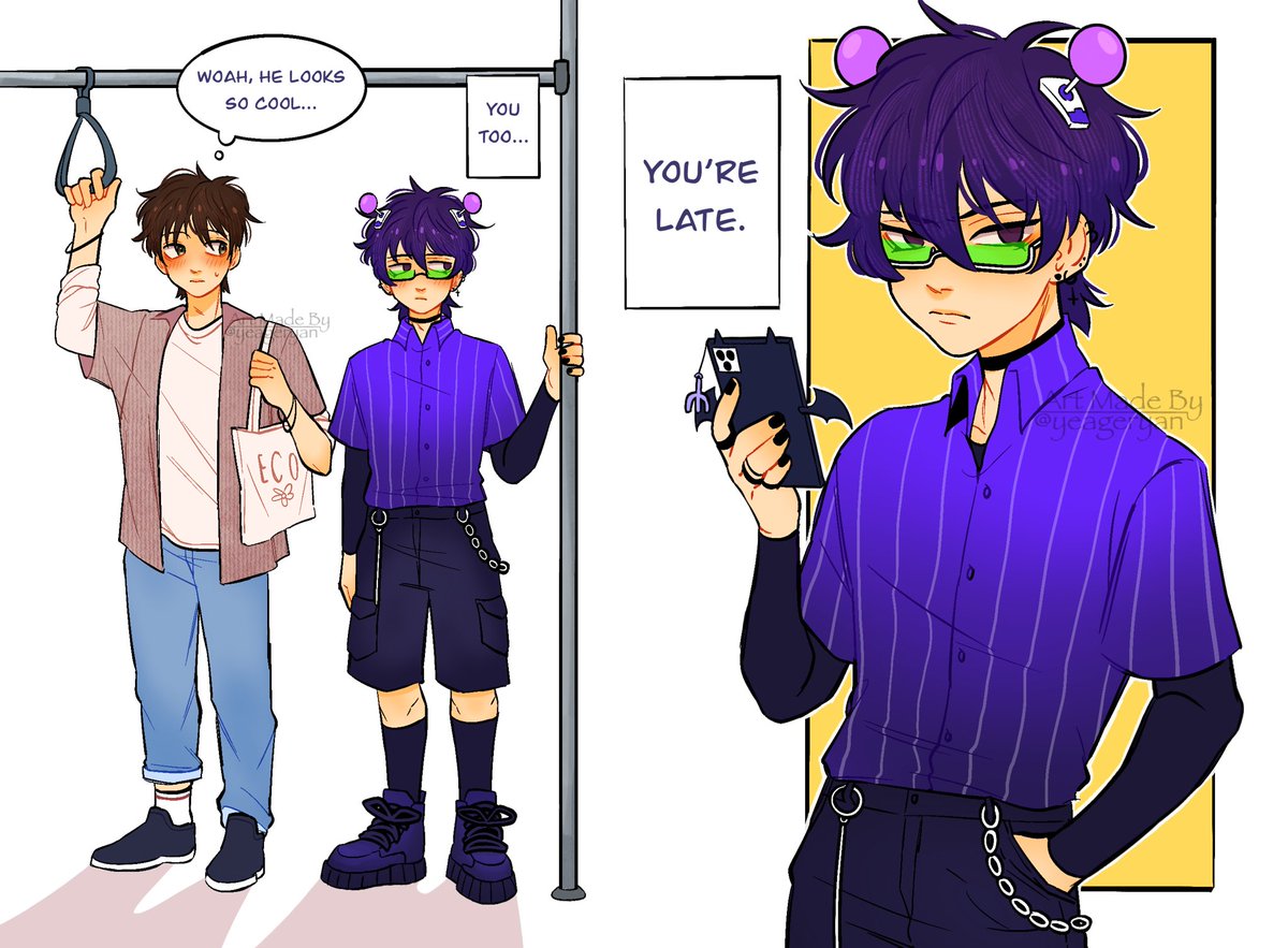 Saiki e Satou sendo namoradinhos