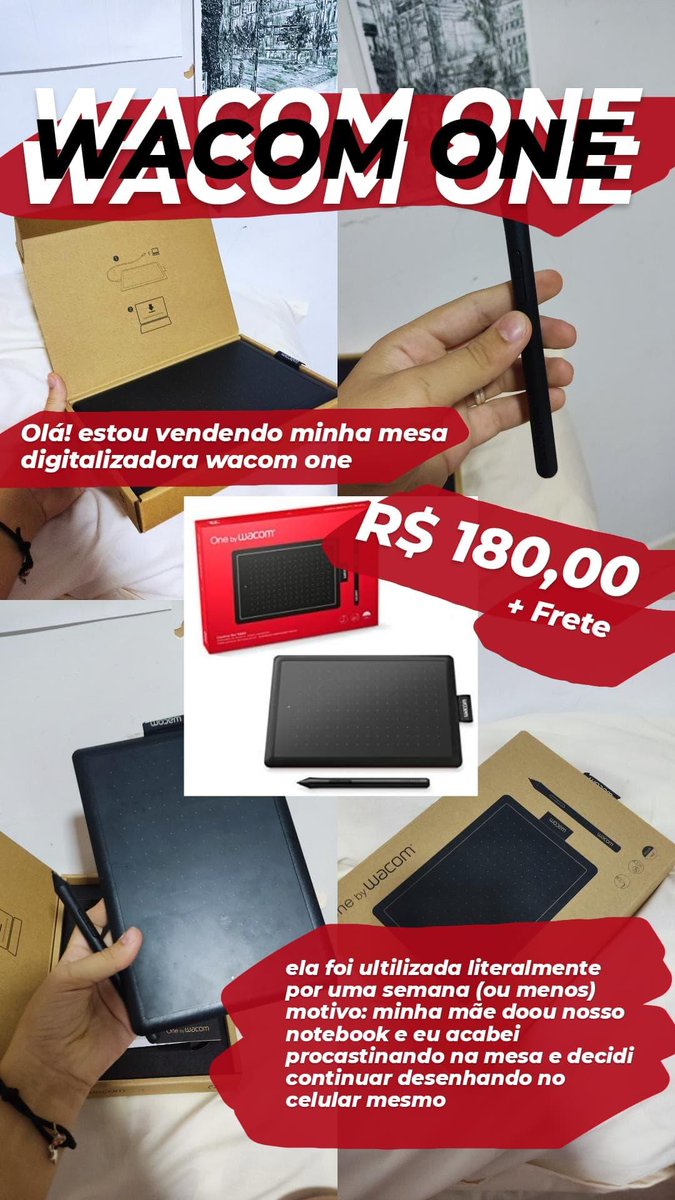 VENDA MESA DIGITALIZADORA
WACOM BY ONE