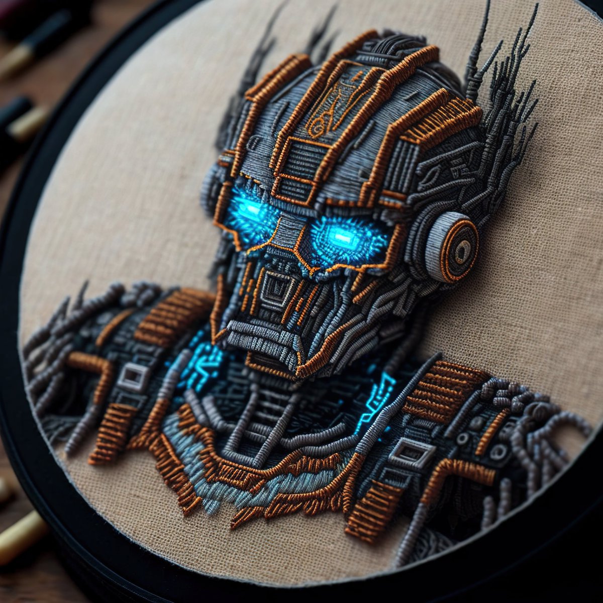 AI can create inspiration for embroidery templates 👀 I will be recreating some of my favorites in physical form when I get some time next year ❤️‍🔥 #AI #embroidery #robot