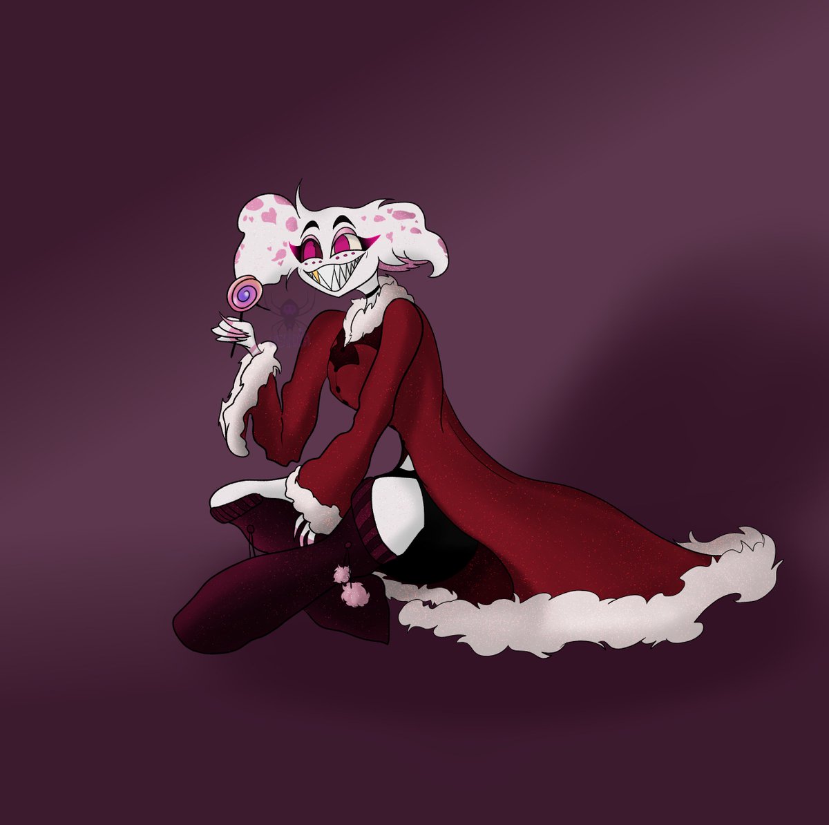 WendiaTatsuki's tweet photo. -Christmas Angel Dust!
#HazbinHotelAngelDust #HazbinHotelFanart https://t.co/MYdi0We99n