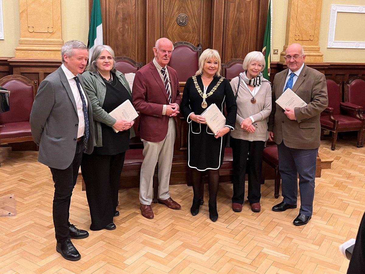DouglasControl's tweet image. Congrats to frmr Douglas MD/Chairman James O&apos;Shea on the launch of his new book &quot;IRISH MARITIME TRADE IN THE RESTORATION ERA, THE LETTERBOOK OF William Hovell 1683‒1687&quot;. Launched tonight by David Hayton of Queen&apos;s University and Lord Mayor of @corkcitycouncil @deirdreforde
