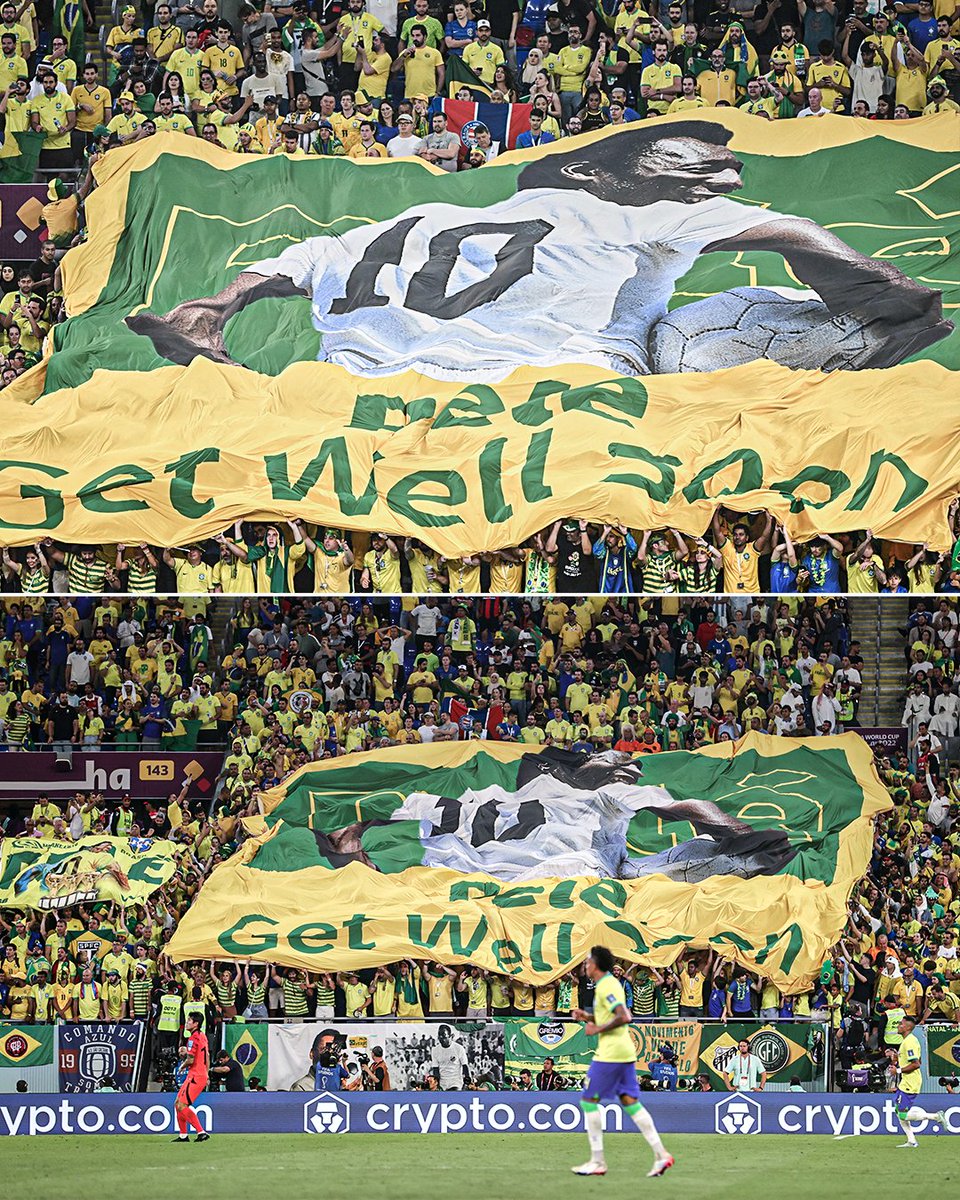 ESPNFC's tweet photo. "Pele, get well soon" 🇧🇷❤️ https://t.co/eRXLoQGGOU