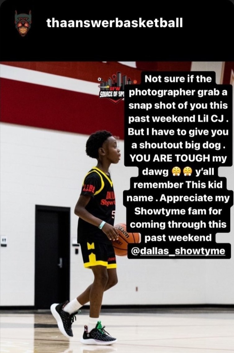 True 3rd grader playing up against sometimes 6th graders!! Must see!! @THAANSWERBBALL appreciate the love this weekend as always. #FOE #LLBE