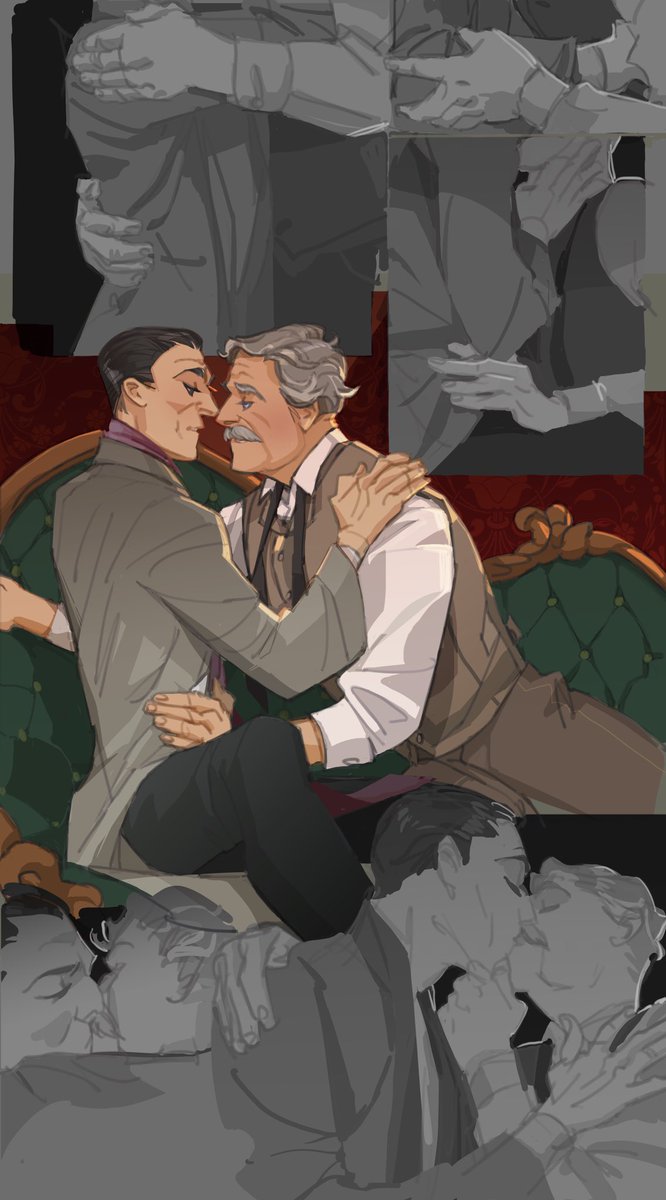 nesy_hide's tweet photo. that ai thing won’t make your OCs kissing #HumanArtists https://t.co/wC9duME0xx