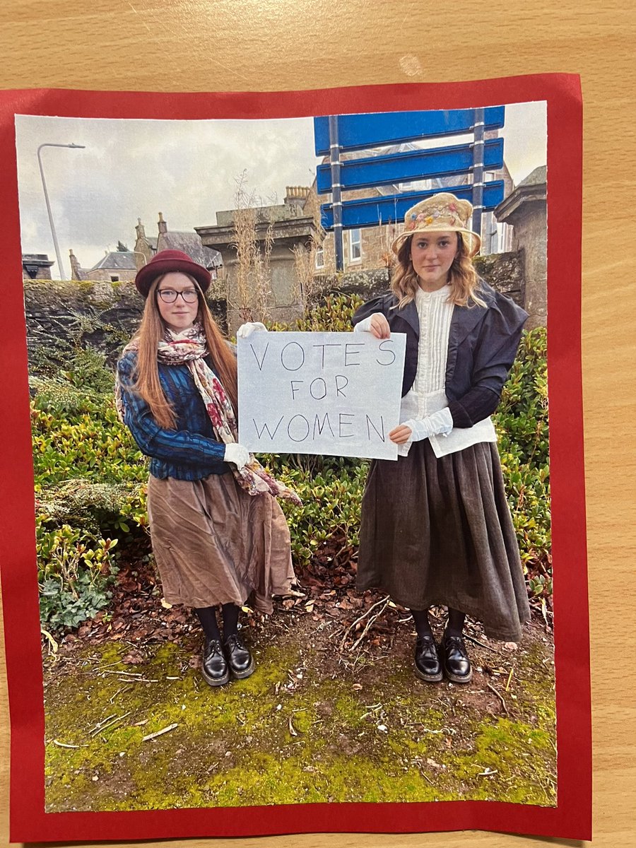 As part of their consolidation of the National 5 topic Women and WW1, S4 pupils created some posters for a Women’s History display! Brilliant to see some Dundee suffragette examples in there too🏴󠁧󠁢󠁳󠁣󠁴󠁿💪