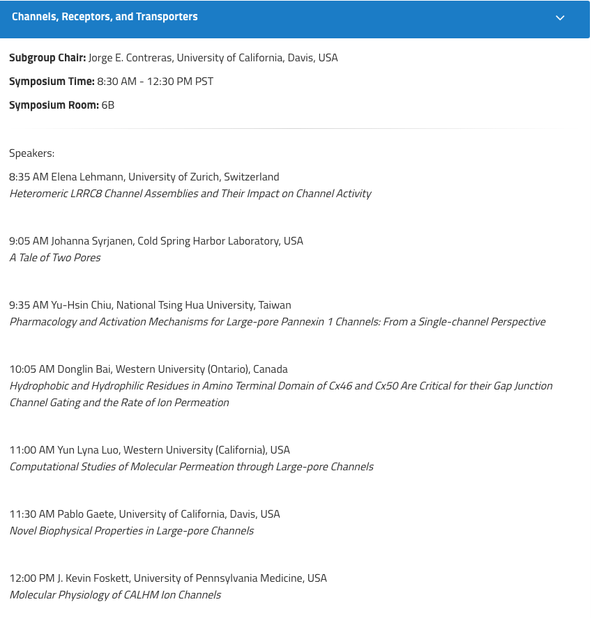 Chan_Rec_Transp's tweet photo. Our speaker line-up is finalized for the 2023 Channels, Receptors, and Transporters Subgroup Symposium at the 67th annual @BiophysicalSoc meeting, to be held on Saturday, February 18th in San Diego, CA. Mark your calendars! More news coming soon! Stay Tuned 😎 https://t.co/dSnQ1pnksm