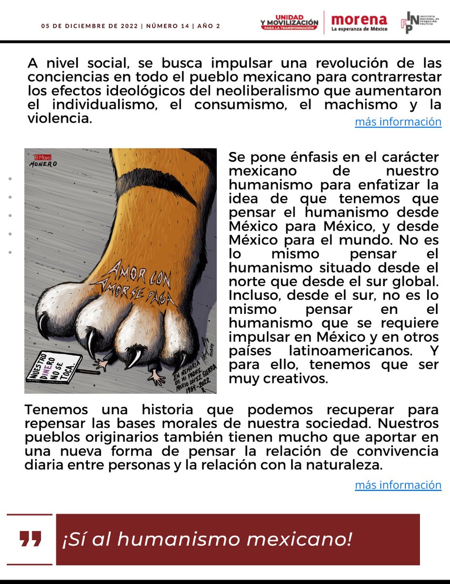 RenaceInfp's tweet photo. Como cada lunes les presentamos nuestro #BoletínInformativo esta vez hablamos sobre: El humanismo mexicano y la 4T. 📰

¡No olviden comentar y compartir!

#InformarParaTransformar 🗞 https://t.co/pS9In5zQwl