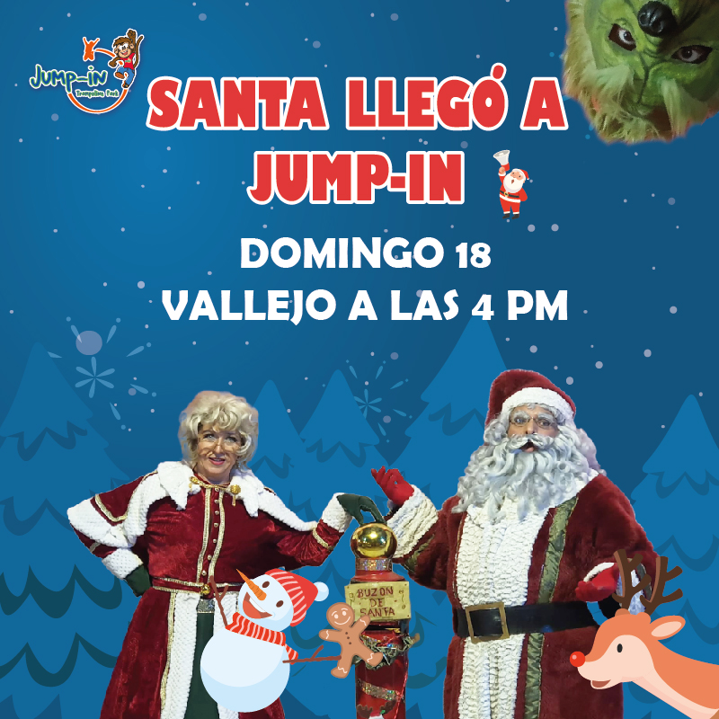 jumpin_mx's tweet photo. ¡Santa dejó trabajando a los duendes en tus regalos y nos visita en Jump-in!
Consulta los horarios de tu sucursal favorita y trae tu carta. 🎁🙈😍
#familiajumpin 
#expertosendiversión 
#diversiónenmovimiento 
#primertrampolinepark https://t.co/Cko9s6Rn55