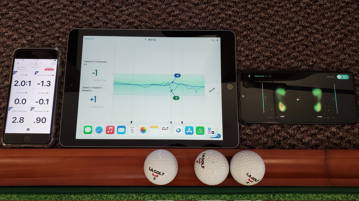 Michael Riley (@mrileygolf) on Twitter photo Putting with *lots* of feedback: <a href="/Blast_Golf/">Blast Golf</a> and <a href="/hackmotion/">HackMotion Golf</a> to track tempo, delivery, and wrist angles; Salted insoles to keep my body position still. Putting with *lots* of feedback: <a href="/Blast_Golf/">Blast Golf</a> and <a href="/hackmotion/">HackMotion Golf</a> to track tempo, delivery, and wrist angles; Salted insoles to keep my body position still.