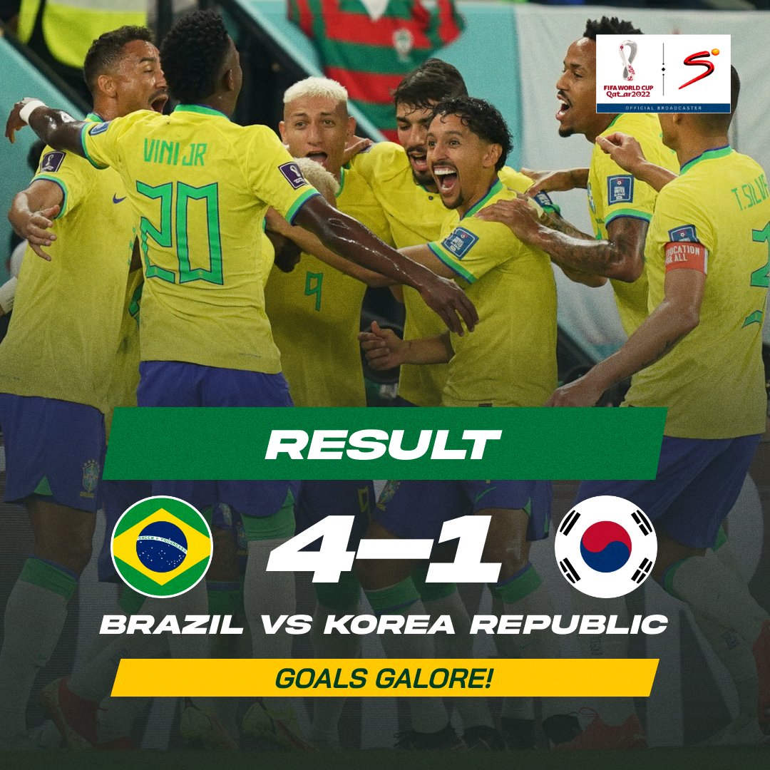 Brazil outclass Korea Republic to set-up a #FIFAWorldCup quarter-final clash against Croatia. 📺 Stream the wrap LIVE: bit.ly/31uYXhA