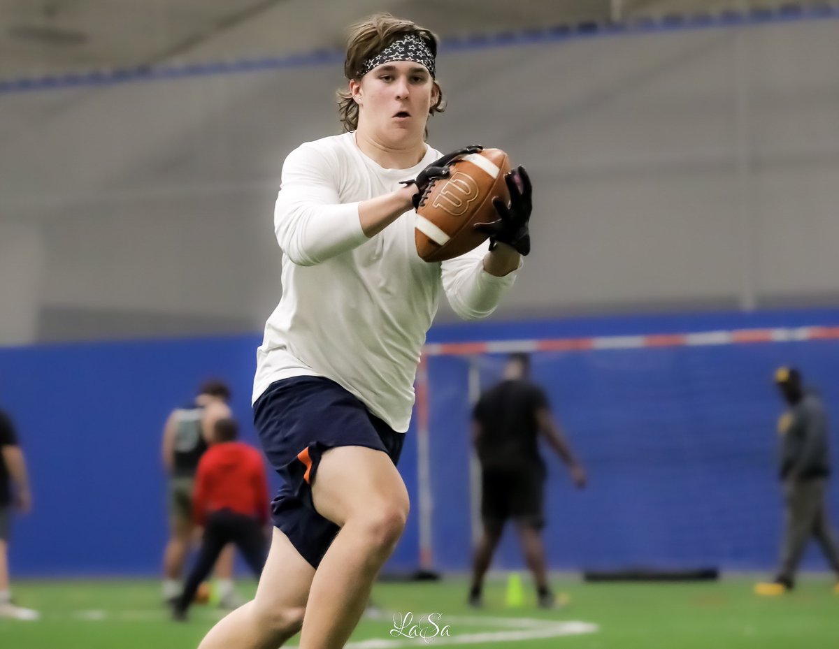 My guy @OwenBisker getting some work in last night at our football camp/clinic… @RobertBisker @KimBisker @GGresko12 🏈