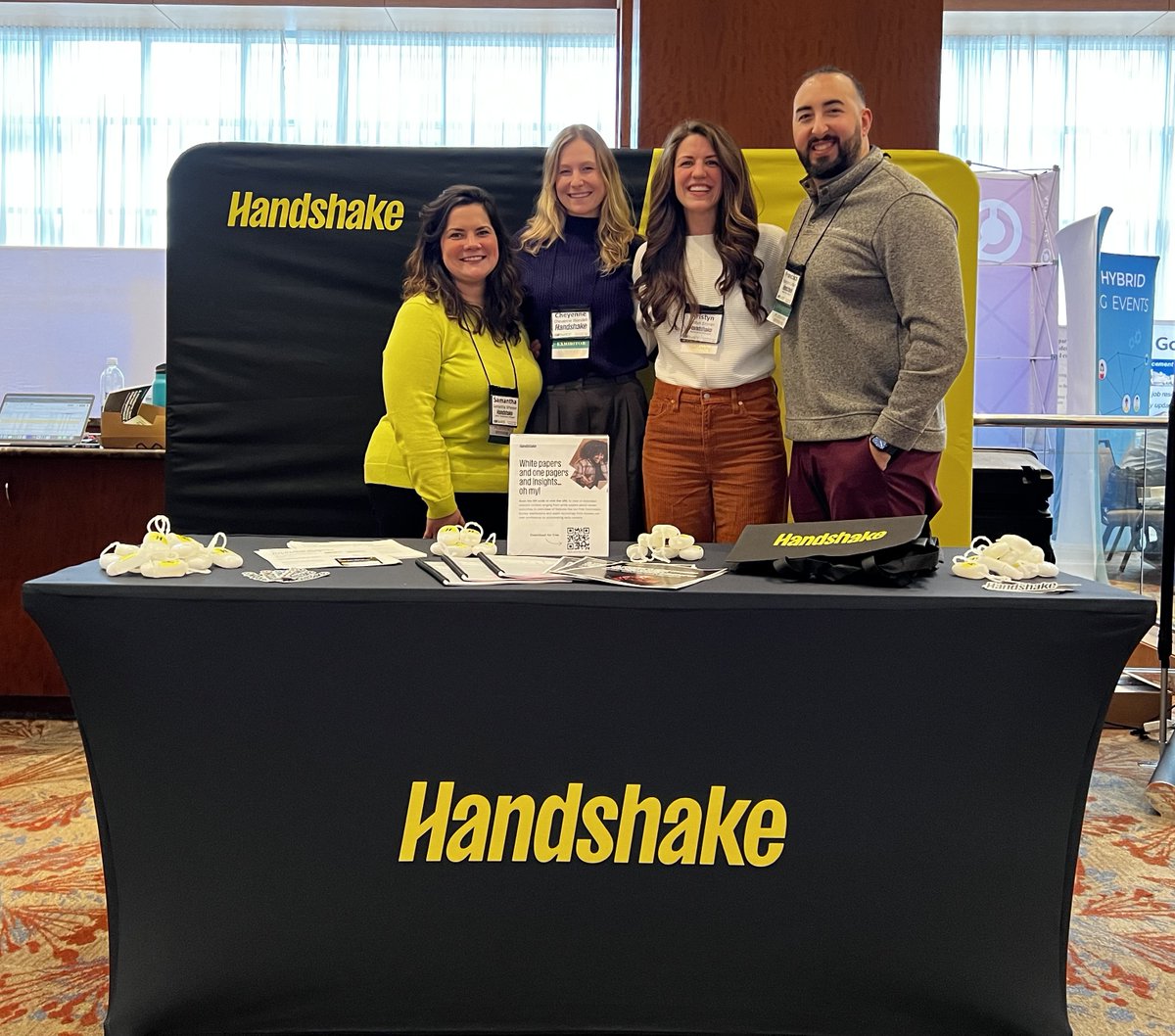 joinHandshake's tweet image. Who’s ready for #SoACE22? 

☝️We are! We’ll be @SouthernACE for the next few days sharing what we do, how we do it, and where we’re headed next! 

Stop by booth #16 to meet #TeamHandshake and learn how we help remove barriers for job seekers. 🔑