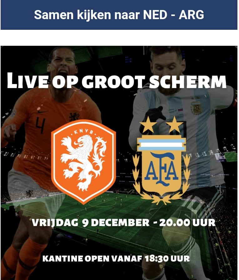 Aanstaande vrijdag bij <a href="/Juventa12Fans/">Juventa’12</a> live op groot scherm. 2e Lageveldsweg 3a in Wierden. Komt allen kijken