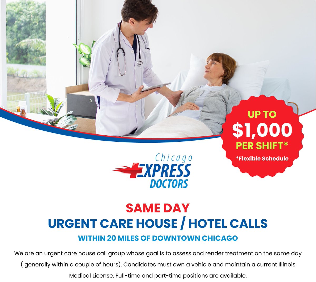 ChiExpressDocs's tweet image. We’re #hiring. Know anyone who might be interested?
#Health 

#chicagojobs
#healthcarejobs 
#urgentcare