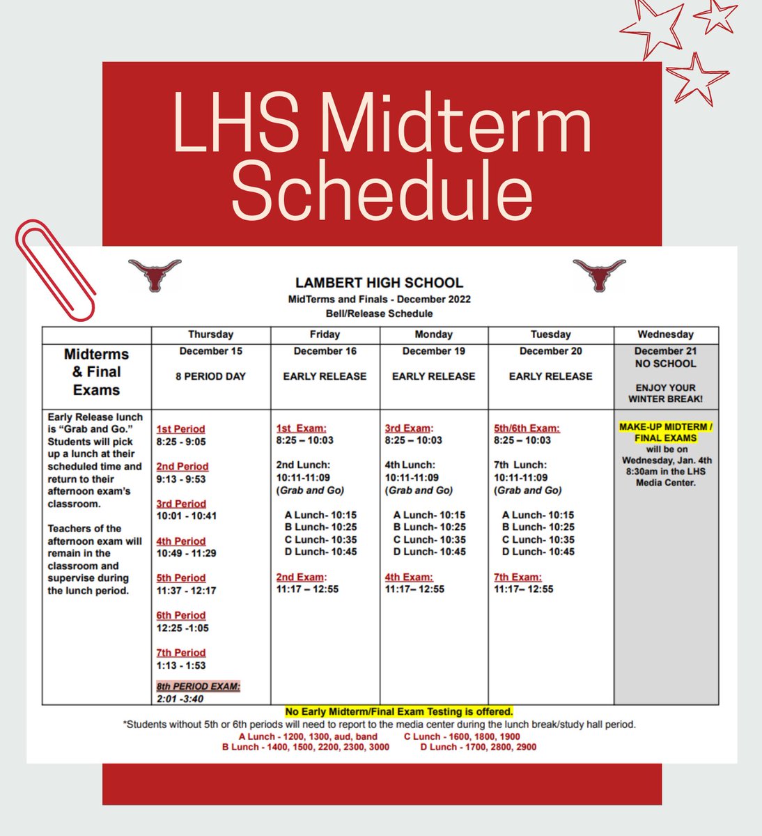 Don’t forget! Midterms are coming!