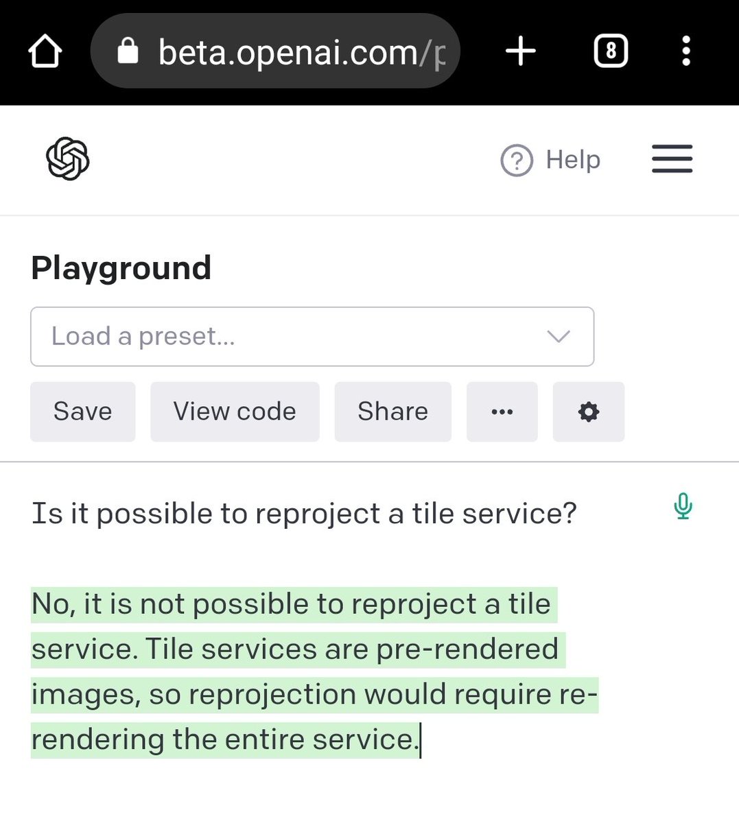 robermaps's tweet photo. Me sumo a la moda de hacer preguntas a ChatGPT. Impresiona, la verdad. 
#GIS #OpenAIChat https://t.co/ghJaP340SM