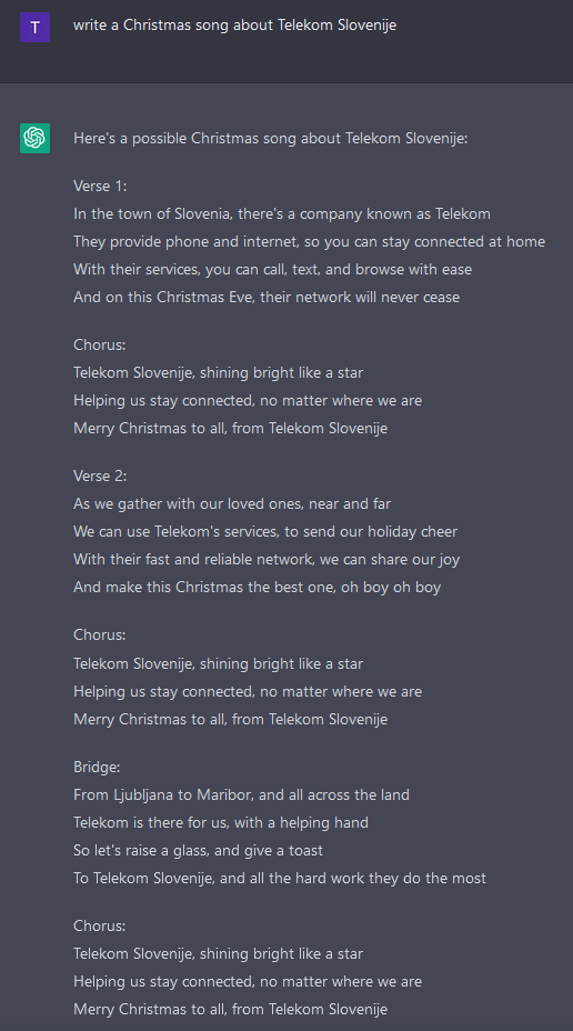 tomaz_weiss's tweet photo. Corporate Christmas carols from #ChatGPT https://t.co/Bu2grPpdMj