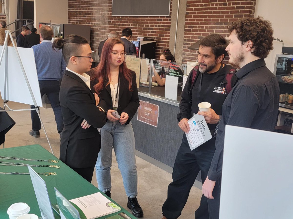 AlgonquinAR's tweet photo. An exciting day full of opportunity and experience at #cavcan today @CAVCanada. Our students had wonderful time demoing their Smart Tenant apps and showcasing their talent and work to industry here at @Invest_Ottawa Thanks to the events team and all sponsors! @AlgonquinColleg https://t.co/r969qtB2sc