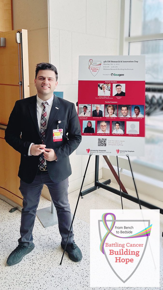 Aboude_Armashi's tweet image. 👨‍🏫Honored to attend and present at the “@UHhospitals 4th Research and Innovation day”  

ℹ️ A successful event by @UH_RE_Institute @UH_CRC 

⭐️ It was a pleasure to meet and discuss innovative cancer research with @TedTeknosMD

#BattlingCancer #FromBenchtoBedside @CWRUSOM