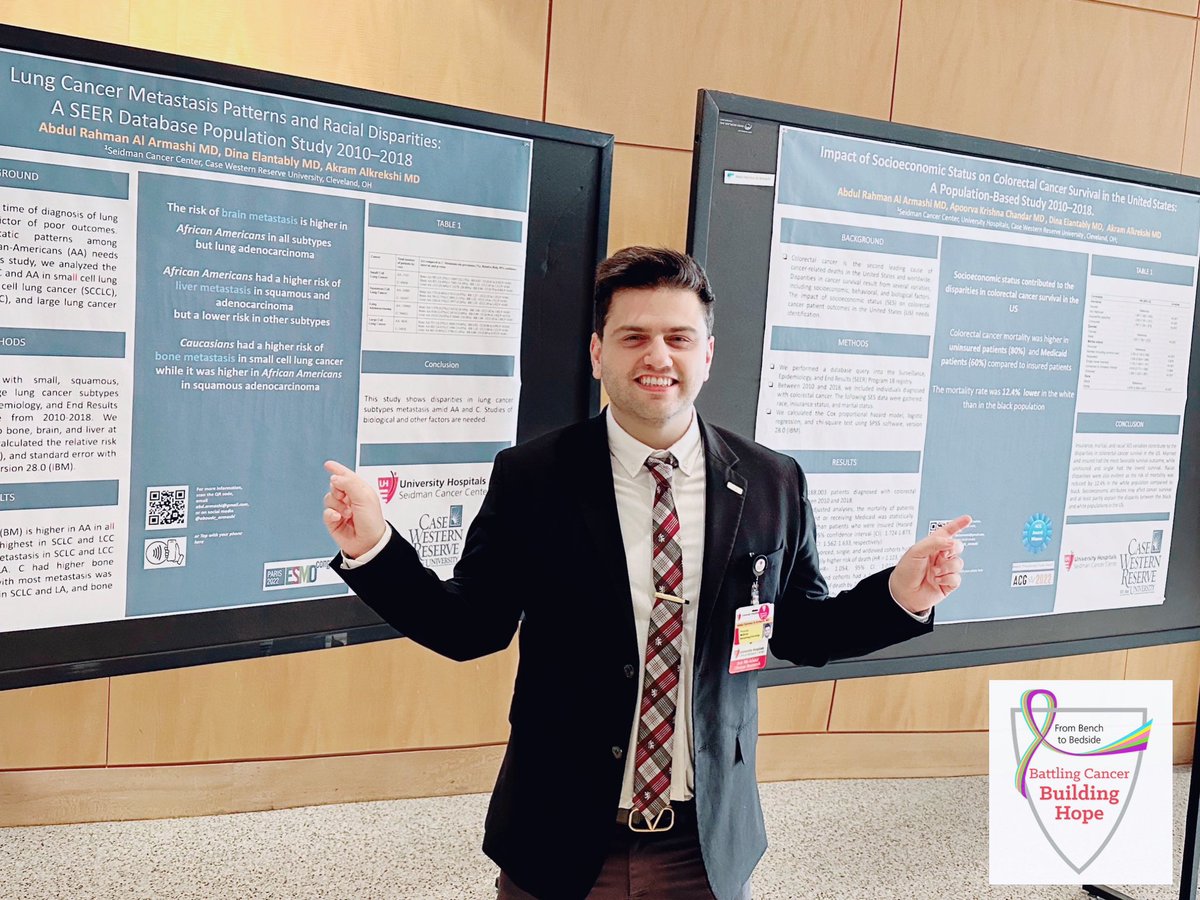 Aboude_Armashi's tweet image. 👨‍🏫Honored to attend and present at the “@UHhospitals 4th Research and Innovation day”  

ℹ️ A successful event by @UH_RE_Institute @UH_CRC 

⭐️ It was a pleasure to meet and discuss innovative cancer research with @TedTeknosMD

#BattlingCancer #FromBenchtoBedside @CWRUSOM