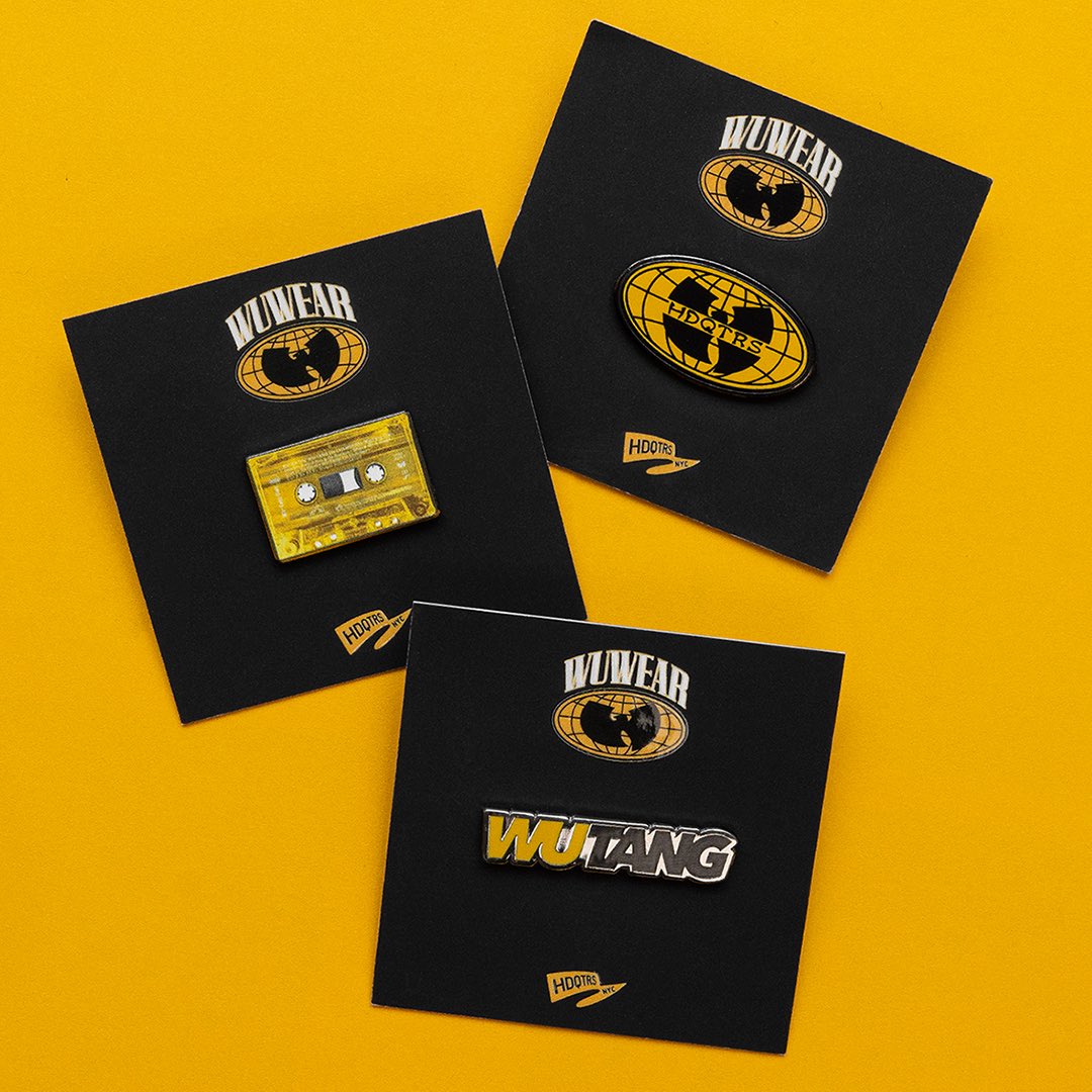 JayShells_'s tweet photo. ⁦@hdqtrsnyc⁩ x ⁦@WuTangClan⁩ pins dropping this #wuwednesday InStore and online https://t.co/WqhPAVns9T
