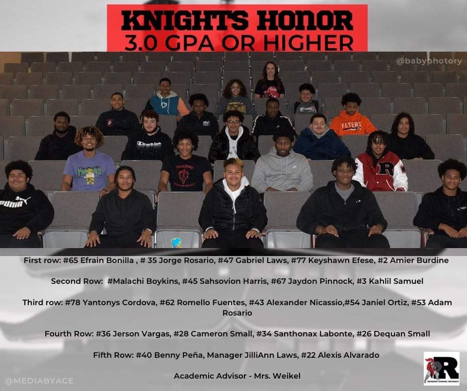 Coach Godinet (@samoansigma) on Twitter photo 🚨 <a href="/RDGschools/">Reading School District</a> 🚨Congrats to these young Men and Ladies on making “Knights Honor”‼️ 21 of ouR Red Knight Football Players and 2 Managers reached a 3.0+ GPA 👏🏽 📕 Extremely proud of ouR group for working and competing to represent RHS as STUDENT ATHLETES❤️🖤 #CLIMB 🏰<a href="/GriddersRed/">Red Knight Gridders Club</a> 🚨 <a href="/RDGschools/">Reading School District</a> 🚨Congrats to these young Men and Ladies on making “Knights Honor”‼️ 21 of ouR Red Knight Football Players and 2 Managers reached a 3.0+ GPA 👏🏽 📕 Extremely proud of ouR group for working and competing to represent RHS as STUDENT ATHLETES❤️🖤 #CLIMB 🏰<a href="/GriddersRed/">Red Knight Gridders Club</a>