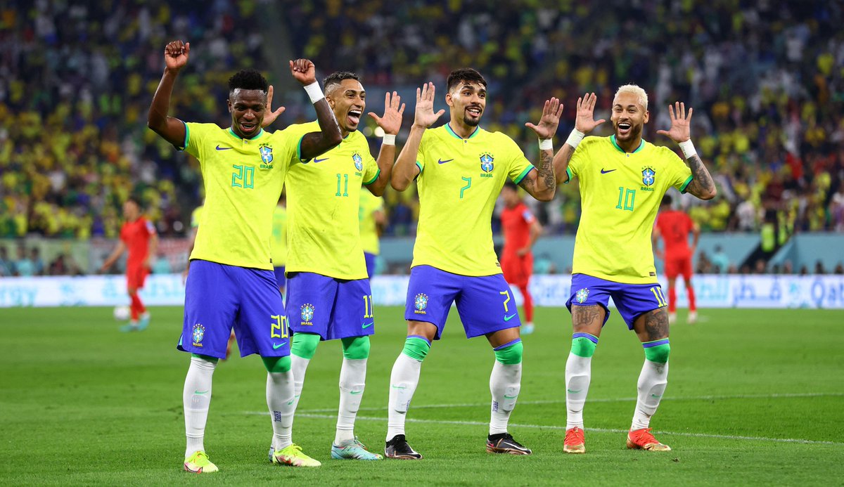 DiariodeMorelos's tweet photo. #FIFAWorldCup | #Brasil confirma una rotunda victoria tras golear a su similar de #CoreDelSur, enfrentarán a #Croacia en cuartos de final. 

Final: #BRA 4 - 1 #KOR https://t.co/rky40jGlek