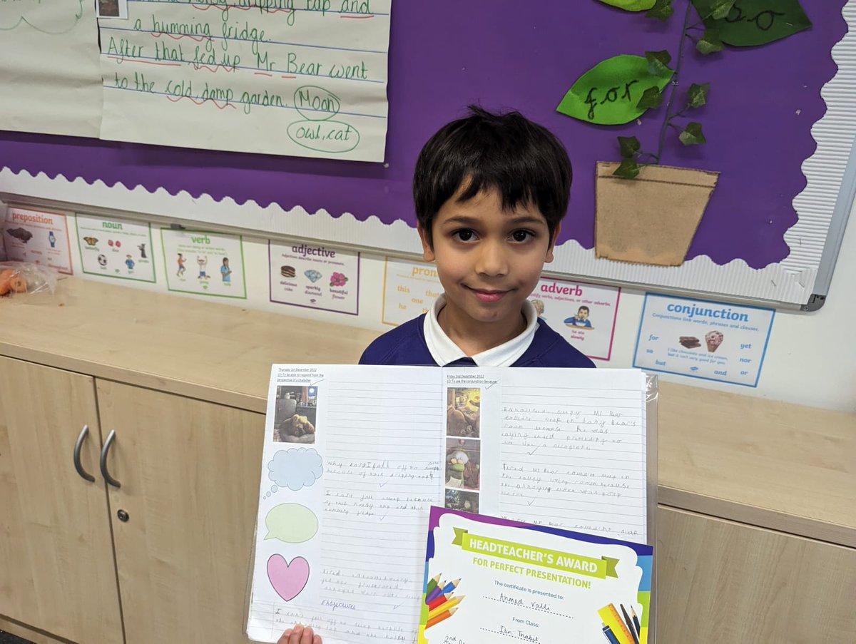 olive_bburn's tweet photo. Every week, a child per class is awarded the perfect presentation award...
Well done boys!
#perfectpresentation
#handwriting
#pencilcontrol
#WeAreStar https://t.co/gcDMzSnBCF