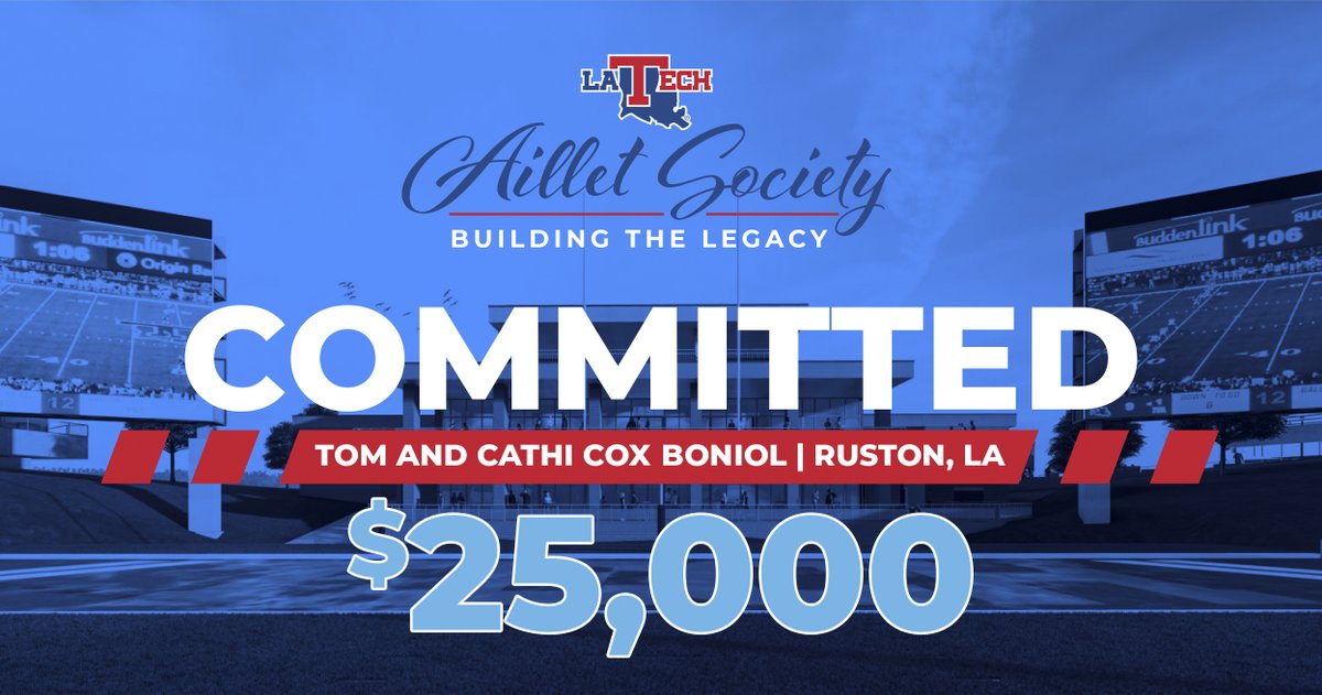 LATechChampRes's tweet photo. Excellence is a Tennant of Tech that our student-athletes are always achieving. Tom and Cathi Cox Boniol are investing in the Academic Center that will build a foundation of excellence for our student-athletes to carry for the rest of their lives. #BuildingtheLegacy #EverLoyalBe https://t.co/kATd8XF667
