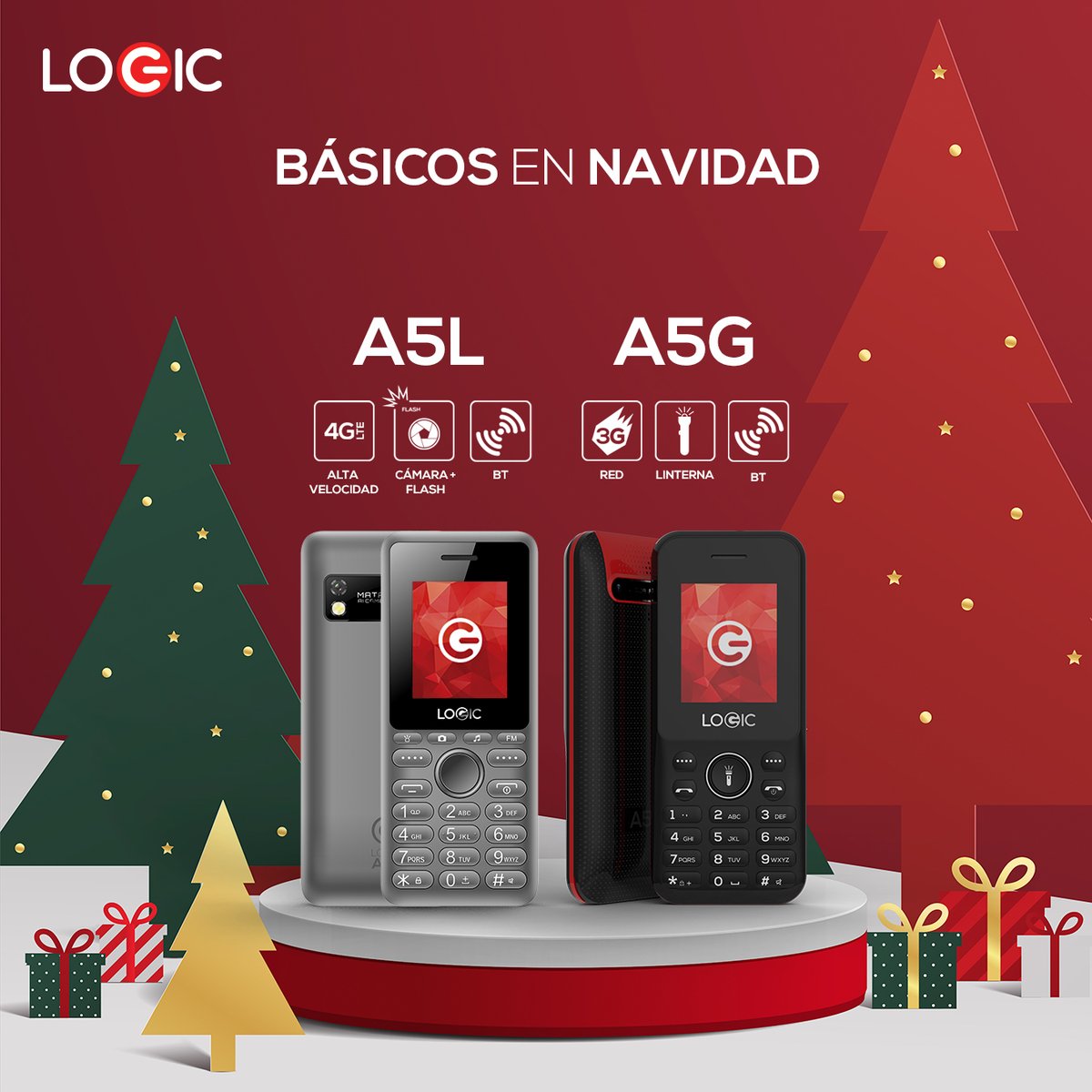 LogicMobility's tweet photo. Vive la magia de esta navidad con LOGIC y disfruta de los mejores dispositivos básicos que nunca pasarán de moda, son prácticos, resistentes y fácil de llevar donde quiera que vayas.

En Logic encontrarás el regalo perfecto. Regala amor, regala Logic.

#Logicmobility #MakesSense https://t.co/DZ91TDEpT3