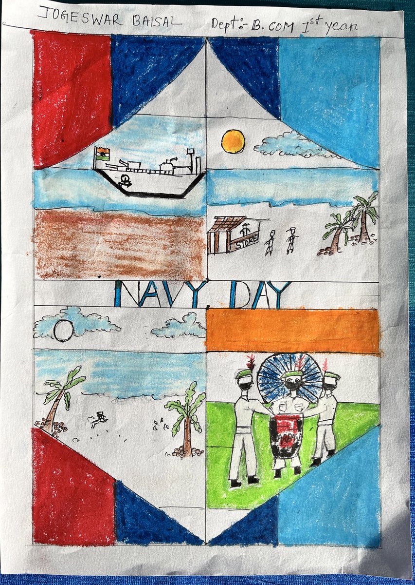 ku_naval_wing's tweet photo. Drawing Competition among cadets on the occasion of #NavyDay2022 .
#drawingcompetition #NCC #kunccnavalwing #IndianNavy 

@ku_naval_wing @kalinga_sagar @hirakudwarrior @HQ_DG_NCC https://t.co/ralK4GxqdF