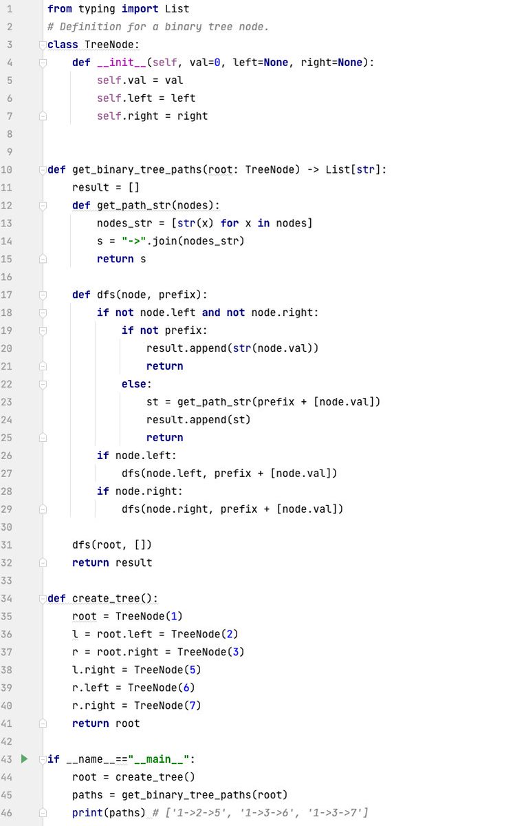 learn_upwards's tweet photo. The power of tree traversal algorithms-1.DFS:
Find and return all root-to-leaf paths in a binary tree in any order.
#BinaryTree #DFS #depth_first_search #tree_traversal #Graph #BFS https://t.co/eJ6L5esYeO