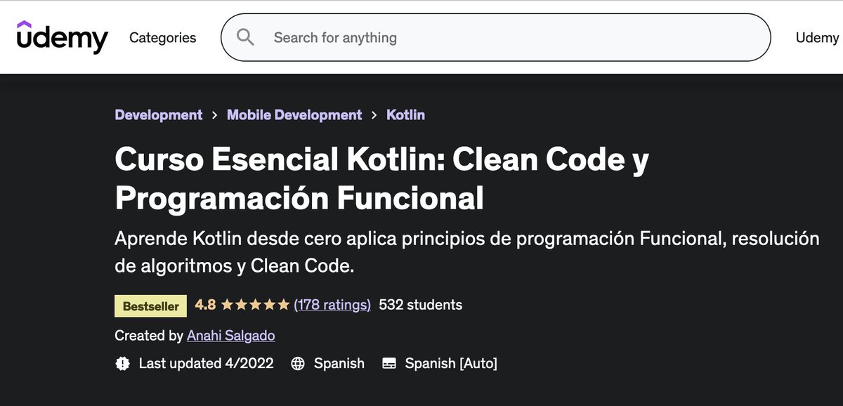 anncode's tweet photo. 😍 WAAW somos Bestseller en Udemy 💜
Gracias a ustedes por recomendar mi contenido y confiar en mí para aportar un poco a su carrera, es fantástico ver su progreso.
Gracias 💕 https://t.co/MIP1mR3kax
