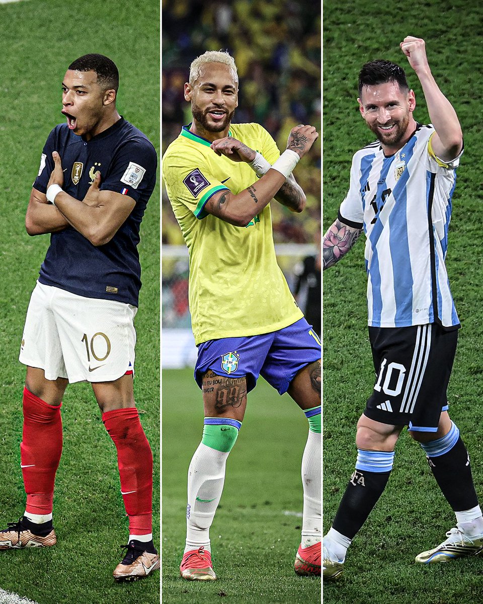 Mbappe, Neymar and Messi are all through to the quarterfinals!

Will one of PSG's front 3 bring home the World Cup trophy? 🏆