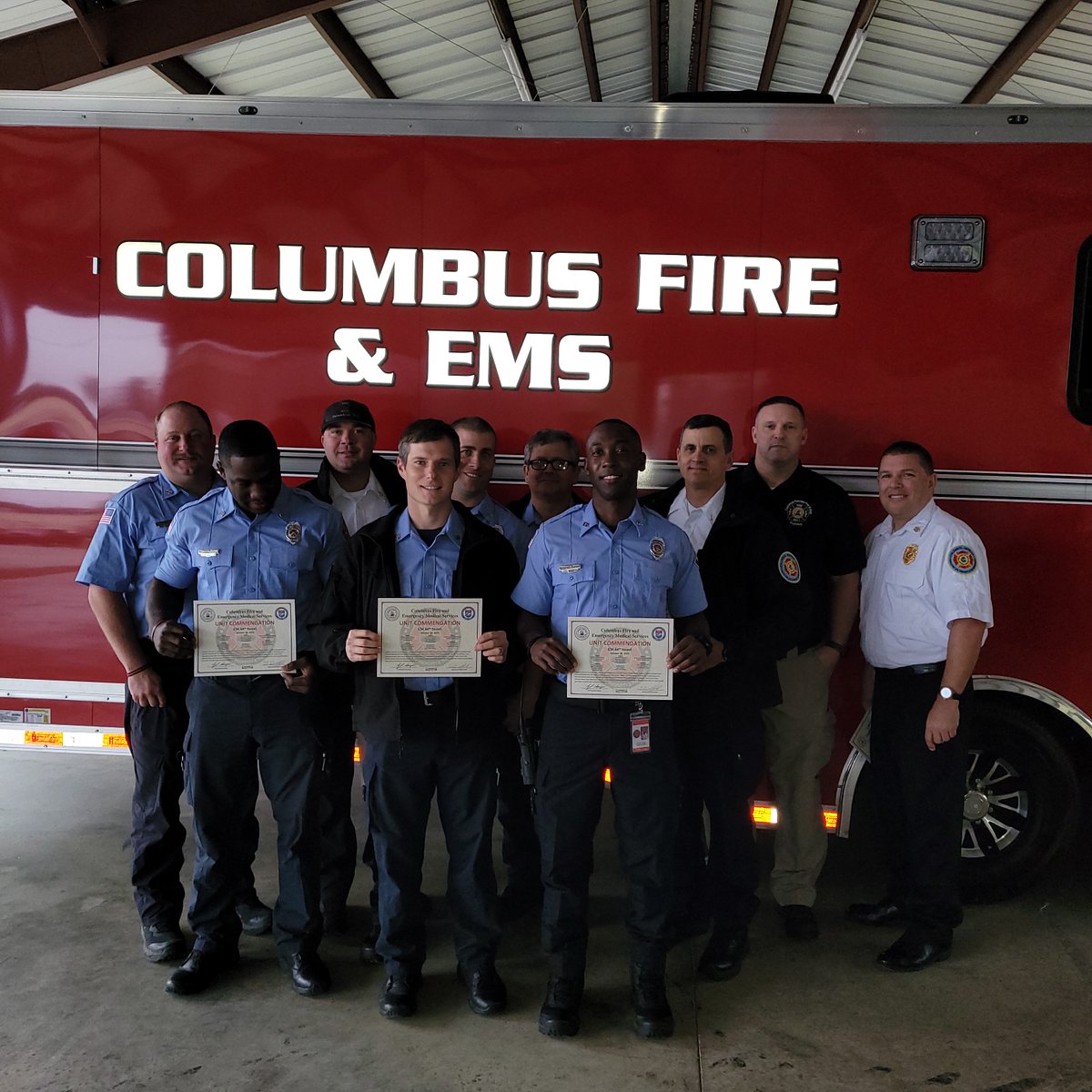 Members that responded to a house fire were recognized today for saving the life of a victim stranded inside.  Good job to all that contributed to the rescue!