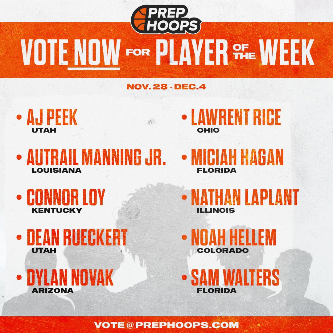 Prep Hoops ๐ (@prephoops) on Twitter photo The <a href="/PrepHoops/">Prep Hoops ๐</a> Player of the Week voting is ๐๐๐๐.
Click the link below to read about last weeks standouts from across the country & to cast your vote!
*Voting closes Thursday at midnight*
VOTE HERE: prephoops.com/player-of-the-โฆ The <a href="/PrepHoops/">Prep Hoops ๐</a> Player of the Week voting is ๐๐๐๐.
Click the link below to read about last weeks standouts from across the country & to cast your vote!
*Voting closes Thursday at midnight*
VOTE HERE: prephoops.com/player-of-the-โฆ