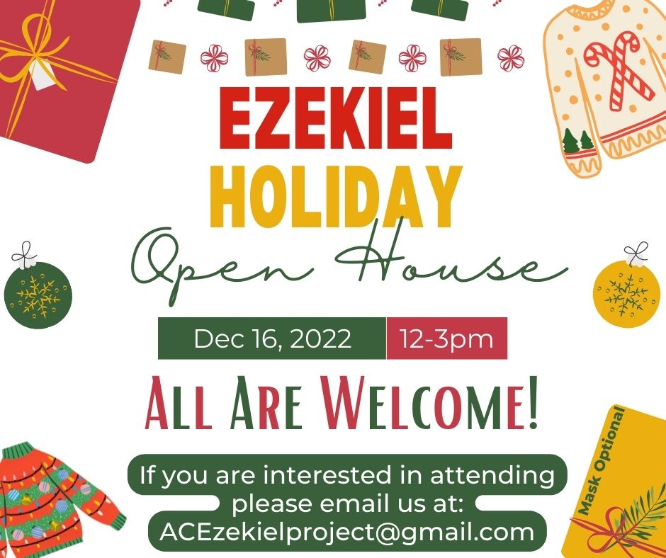_EzekielProject's tweet photo. Ezekiel Holiday Open House 12/16/22  12-3pm
If you are interested in attending please email us at: ACEzekielproject@gmail.com https://t.co/tV3cedAHAa