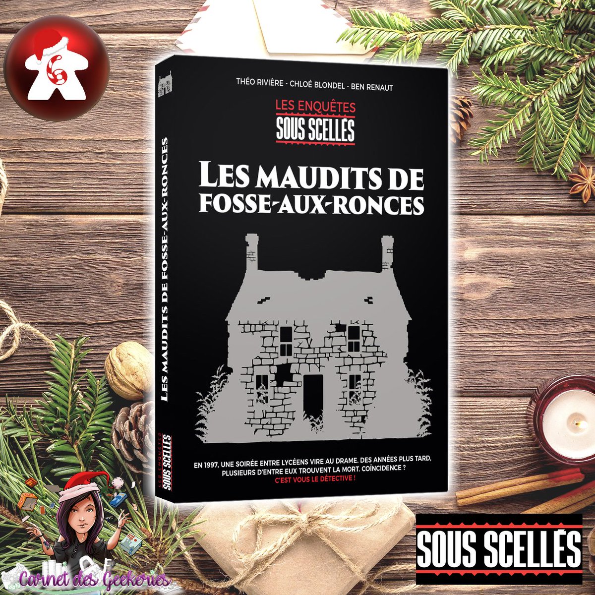 🎅 #CONCOURS 🎄 𝐂𝐚𝐥𝐞𝐧𝐝𝐫𝐢𝐞𝐫 𝐝𝐞 𝐥'𝐀𝐯𝐞𝐧𝐭 🎁 Case n°6

Avis aux addicts des jeux d'enquêtes, cette case est pour vous ! 

🎁 A gagner : L'enquête Sous Scellés - Les maudits de Fosse-aux-Ronces
🎄 RT + Follow <a href="/_Hina___/">🌺 Hina 🎲 Carnet des Geekeries</a>  &amp; <a href="/SousScelles/">🔍Sous Scellés</a> 
 
🌟Fin le 12/12/22
🇫🇷🇧🇪🇱🇺
#j2s