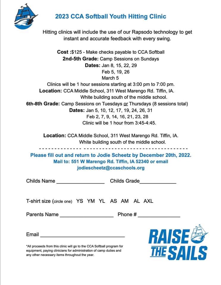 CCASOFTBALL's tweet photo. 15 days to sign up!!! https://t.co/ABGYC603gp