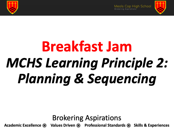 MrThorntonTeach's tweet photo. Another one of our recent Breakfast Jams, a short 15 minute session on our Learning Principle of Planning &amp; Sequencing. 

Lots of examples from my own discipline here https://t.co/gbcf32oSj4