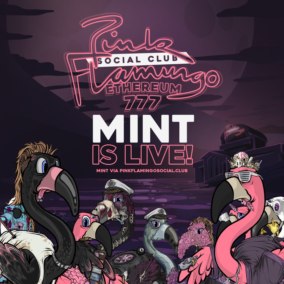 PUBLIC MINT IS LIVE!!! 

mint.pinkflamingosocial.club 

LFG!