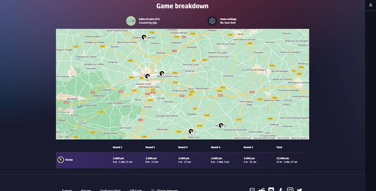 kractyy's tweet photo. J'ai 27 ans quand même... et je m'amuse a speed run Geoguesser dans le 37 https://t.co/oCuVNMi8OQ