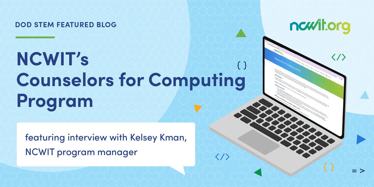 DoW_STEM's tweet photo. Our new blog post highlights @NCWIT's Counselors for Computing Program, which equips school counselors with information and tools to increase student awareness of computer science career pathways.
https://t.co/2HB8buMwaz
#DSECPartner #CSEdWeek https://t.co/YwuhYdmfdn