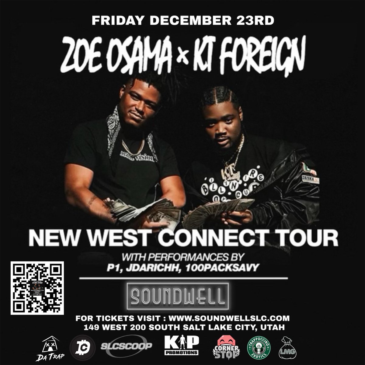 KTForeign_'s tweet photo. Dec 23 - I’ll be in #SaltLakeCity #Utah at @SoundwellSLC - Get Tix here https://t.co/3DCLXwcy3V  #NewWestConnect #Tour https://t.co/eMXMpnlqwA