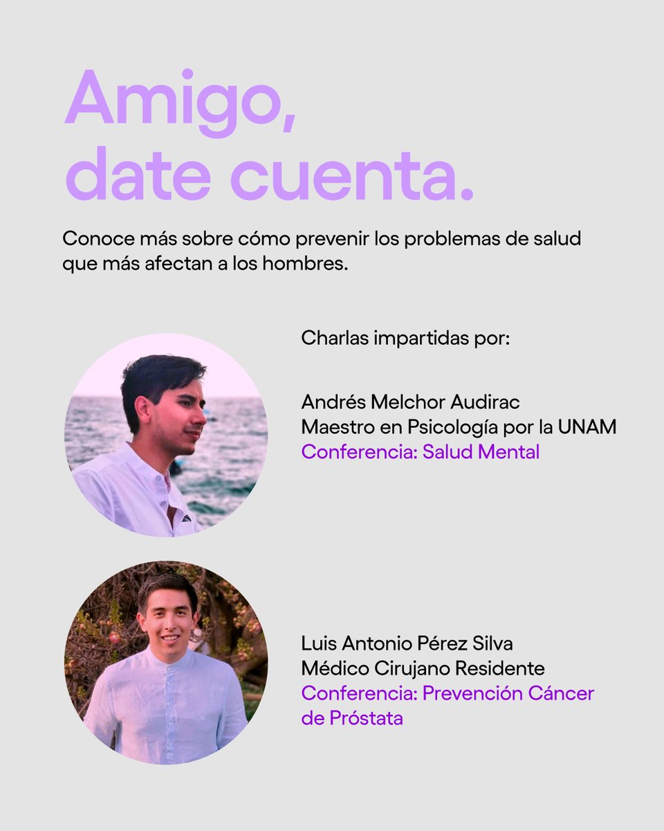 soynumx's tweet photo. Amigos, llegó el momento de darnos cuenta: entren al link y regístrense para ser parte de nuestras charlas sobre medidas de prevención para problemas de salud comunes en hombres. 
https://t.co/Ywbe3JvVbW https://t.co/MOo4LwoAXb