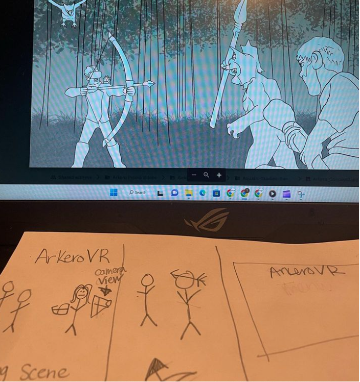 ArkeroVr's tweet photo. When it just comes together! 🏹🎯😂…➡️https://t.co/DLT1gfSgQX ⬅️  #vr #indiegame #meta #archery #creature #arkero #arkerovr https://t.co/l5S0d2boyF