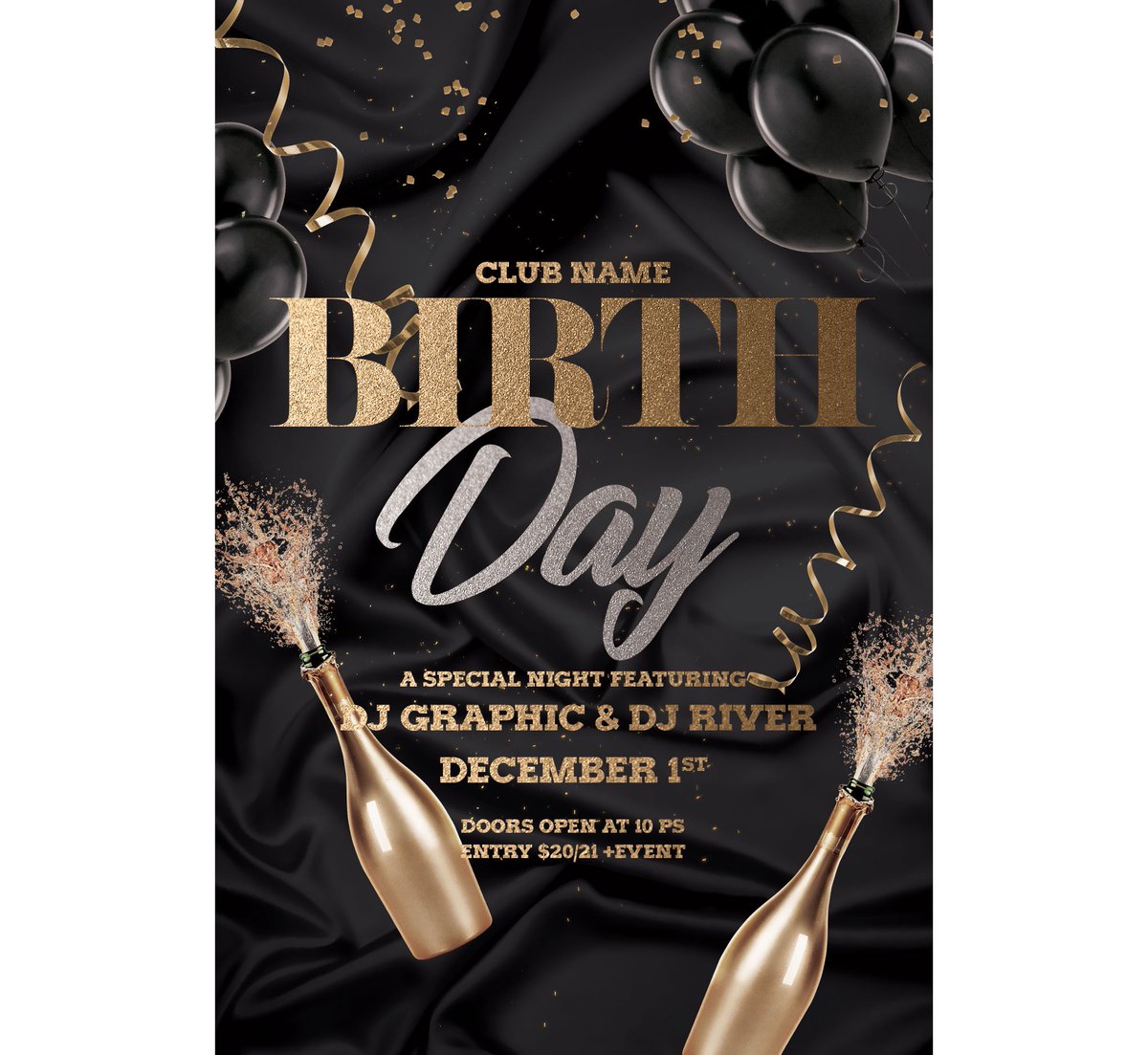 5PixelLayouts's tweet photo. Another premade flyer template. Birthday Party Flyers. Which one do you like more?😉
Created by me 5pixel👌🏼
More:
https://t.co/7JoLrS9njz
-
#photoshopflyer #templatepsd #design #whiskey #flyer #poster #drinks #photoshop #graphicdesign #birthdayflyer https://t.co/vJEaloG1my