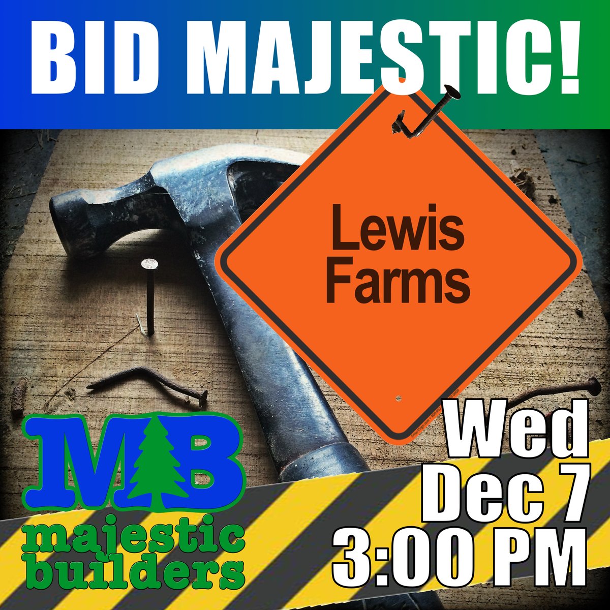 BuildMajesticUT's tweet photo. ***BID Announcement***
Lewis Farms bids Dec 7, at 3 PM.
Overland 1 &amp; 2 bids Dec 8, at 2 PM.
Docs at https://t.co/w5PNdxIQDc. Email ?s &amp; estimates to bids@buildmajestic.com. Follow us for the most current info on all our projects.
#BidMajestic #BuildMajestic #BidWithUs #BidDay https://t.co/M255taQVg8